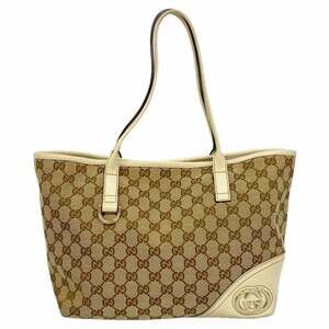 GUCCI Cream Canvas Tote Bag